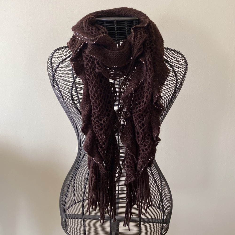 Brown sparky scarf